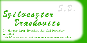 szilveszter draskovits business card